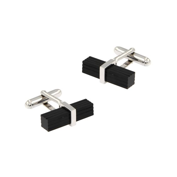 Gemelli CikOrefice Gioielli Uomo in Argento Onice 337N ON GEM - 337N ON GEM